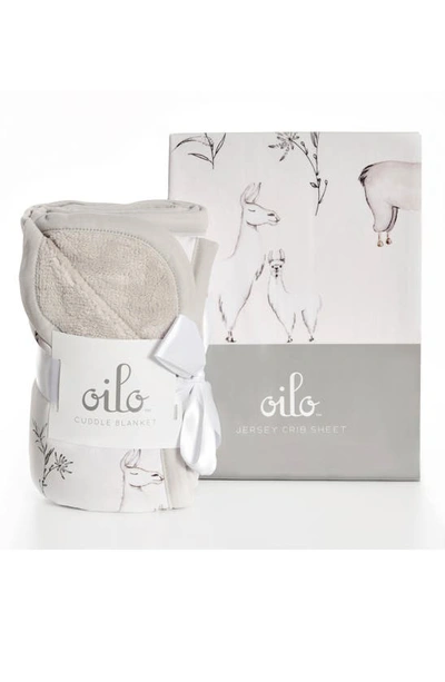 Oilo Llama Crib Sheet & Cuddle Blanket Set