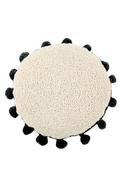 Lorena Canals Circle Accent Pillow In Natural Black
