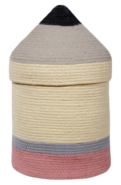 Lorena Canals Cotton Pencil Basket In Yellow