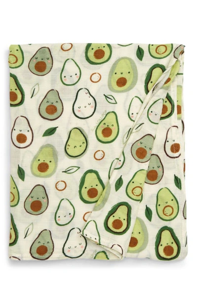 Loulou Lollipop Avocado Muslin Swaddle Blanket In Green