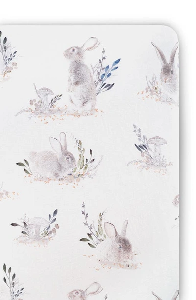 Oilo Cottontail Jersey Crib Sheet In Stone