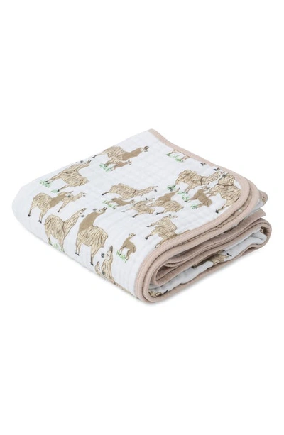 Little Unicorn Cotton Muslin Quilt In Taupe Cross