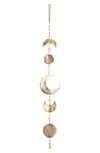 Ariana Ost Moon Phase Quartz & Citrine Wall Hanging In Rose Gold