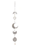 Ariana Ost Moon Phase Quartz & Citrine Wall Hanging In Silver