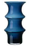 Kosta Boda Pagod Large Glass Vase In Petrol