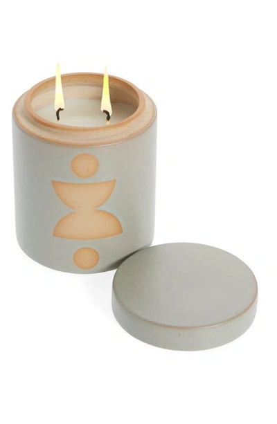 Paddywax Form Glazed Ceramic Scented Candle In Ocean Rose And Bay