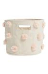 Pehr Mini Pompom Canvas Bin In Pink