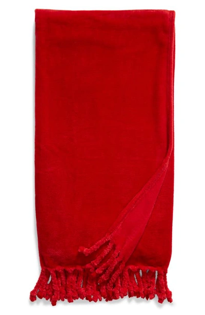 Nordstrom Bliss Plush Throw In Red Chili