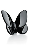 Baccarat 2.6" Lucky Crystal Black Butterfly
