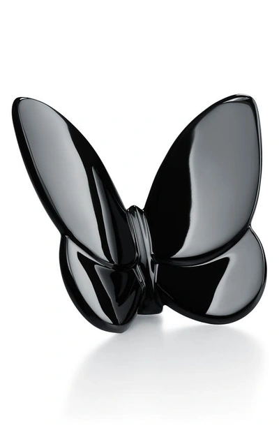 Baccarat 2.6" Lucky Crystal Black Butterfly