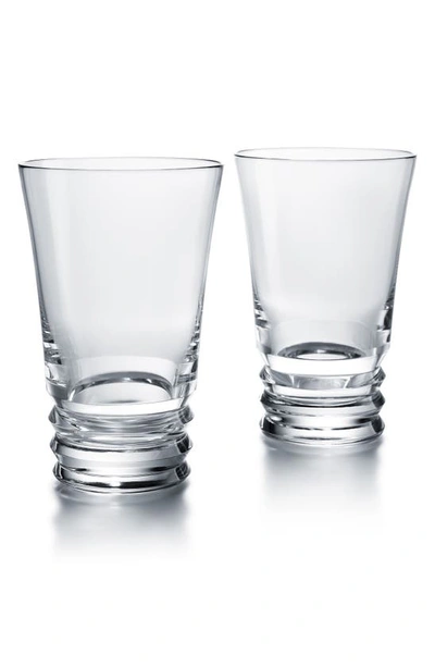 Baccarat Vega Set Of 2 Lead Crystal Highball Glasses In Clear