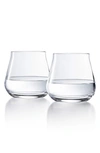 Baccarat Chateau Set Of 2 Double Old Fashioned Lead Crystal Glasses In Clear