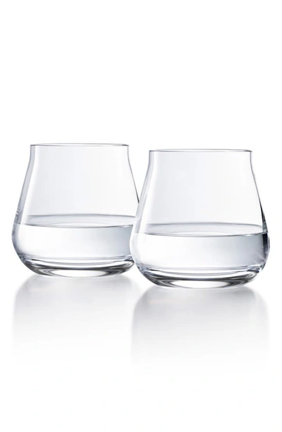 Baccarat Chateau Set Of 2 Double Old Fashioned Lead Crystal Glasses In Clear