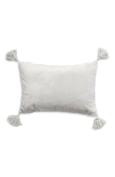 Nordstrom Bliss Tassel Velvet Accent Pillow In Grey Vapor
