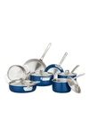 Viking 2-ply 11-piece Cookware Set In Blue