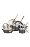 Viking Multi-ply 3-ply Black And Copper 11pc Cookware Set