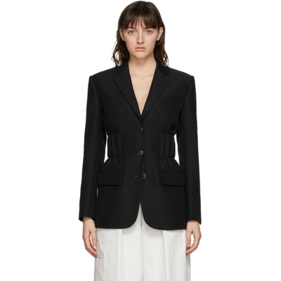 Alexander Wang Black Single-breasted Cinched Blazer