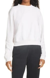 Cotton Citizen Milan Tie Dye Crop Sweatshirt In Pearl