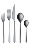 Mepra Linea Ice 5-piece Place Setting In Brushed Stainless Black