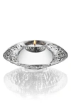 Orrefors Discus Crystal Votive In Clear/ Steel
