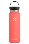 Hydro Flask 40-ounce Wide Mouth Cap Bottle In Hibiscus
