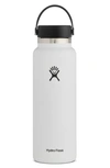 Hydro Flask 40-ounce Wide Mouth Cap Bottle In White