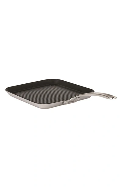 Viking Contemporary 11-inch Nonstick Stainless Steel Grill Pan In Silver