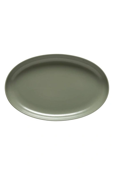 Casafina Pacifica Oval Platter 16" In Arichoke Green