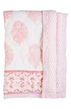 Malabar Baby Handmade Crib Quilt In Pink City