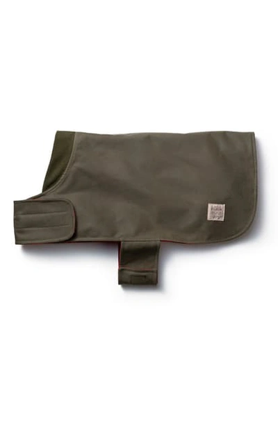 Filson 'shelter' Water Repellent Reversible Dog Coat In Otter Green