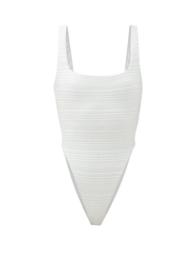 Mara Hoffman Idalia Square-neck Recycled-fibre Swimsuit In White