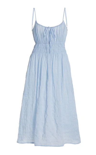 Ciao Lucia Women's Gabriela Smocked Cotton-blend Dress In Light Blue