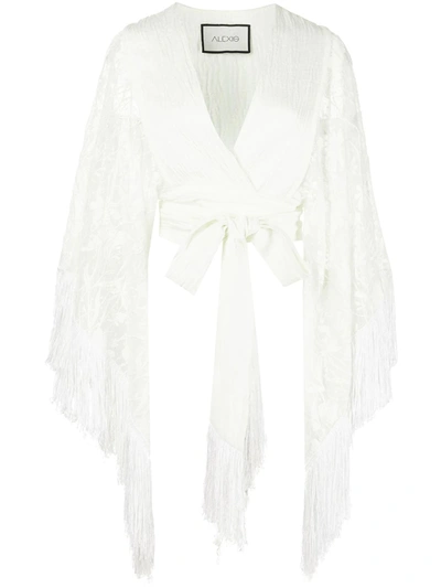 Alexis Palomi Floral-lace Blouse In White