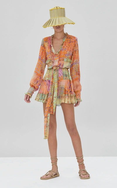 Alexis Women's Sabrine Long Sleeve Mini Dress In Sunset Paisley