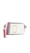 Marc Jacobs The Snapshot Leather Crossbody Bag In Coconut Multi