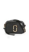 The Marc Jacobs The Softshot 21 Leather Crossbody Bag In Black