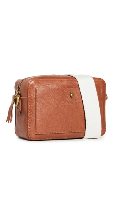 Madewell Transport Camera Bag In English Saddle/cream Webbing