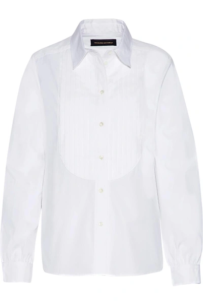 Vanessa Seward Carlos Pintucked Cotton-poplin Shirt