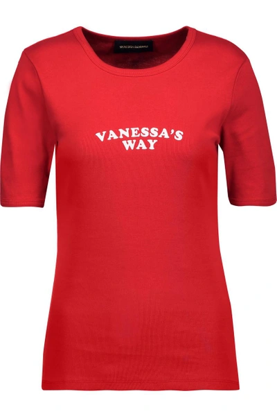 Vanessa Seward Bingo Felt-appliquéd Stretch-cotton T-shirt