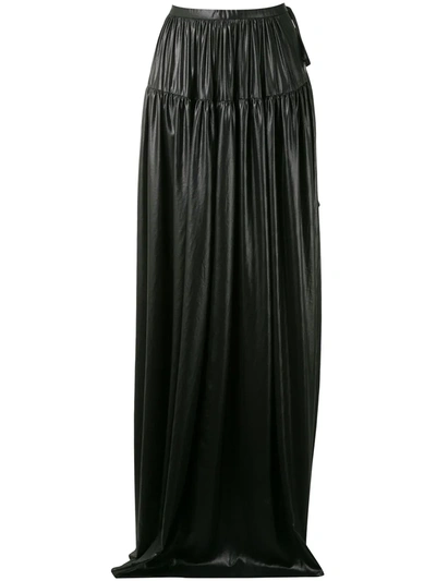 Ann Demeulemeester Gathered Maxi Skirt In Black