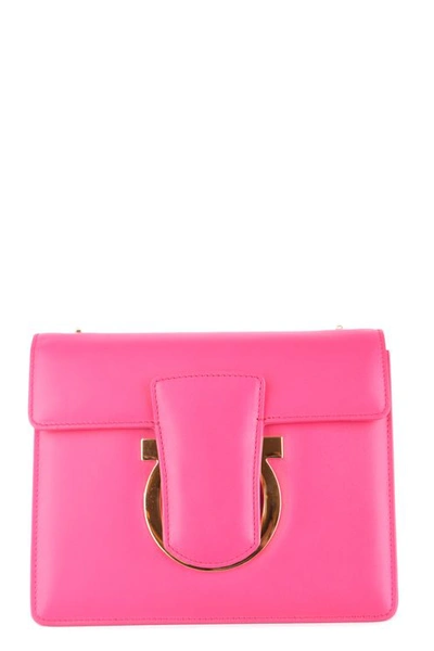 Ferragamo Salvatore  Women's Pink Leather Shoulder Bag