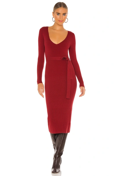 House Of Harlow 1960 X Revolve Aaron Knit Dress In Sangria