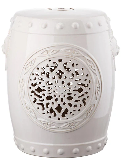 Safavieh Glazed Ceramic Flower Drum Stool