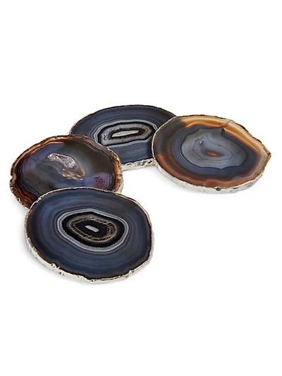 Anna New York Set Of Four Agate Coasters