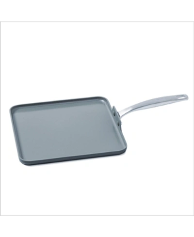 Greenpan Chatham 11" Ceramic Non-stick Square Griddle In Grey