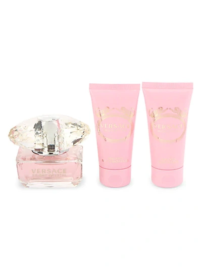 Versace Bright Crystal Eau De Toilette, Perfumed Shower Gel & Perfumed Body Lotion 3-piece Set