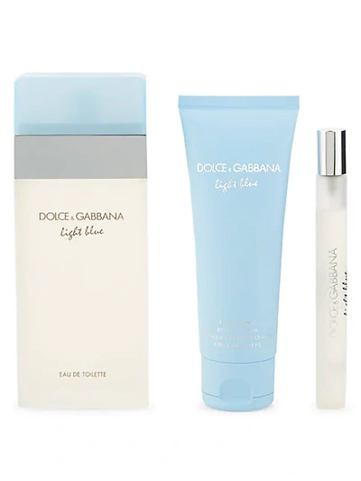 Dolce & Gabbana Light Blue Eau De Toilette, Mini Eau De Toilette & Perfumed Body Cream 3-piece Set