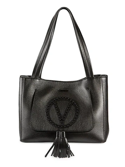 Valentino By Mario Valentino Estelle Studded Pebbled-leather Tote