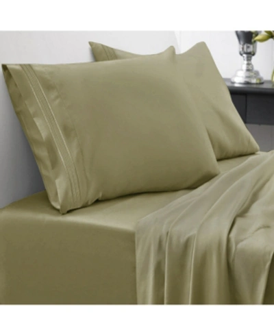 Sweet Home Collection Microfiber Queen 4-pc Sheet Set Bedding In Olive