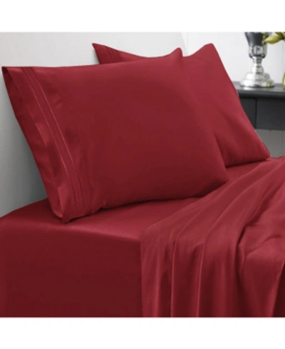Sweet Home Collection Microfiber Cal King 4-pc Sheet Set Bedding In Red